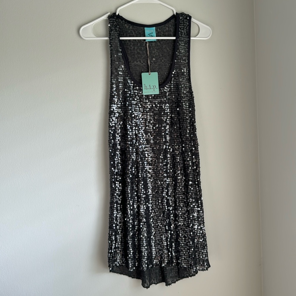 Y2K sparkle tunic mini dress